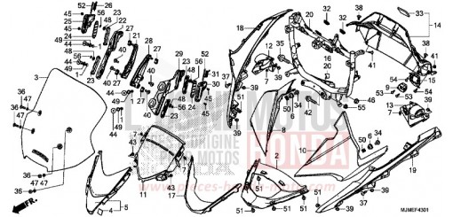 UPPER COWL (VFR800XH/J) VFR800XH de 2017